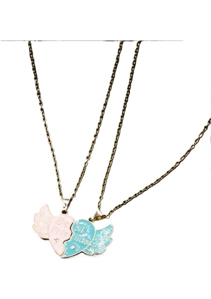 En Iyi Arkadaş Dostluk Kolyesi, Basit Öğrenci Aksesuarı, Bir Çift Kalp Şeklinde Kolye (Yurt Dışından) fiyatları