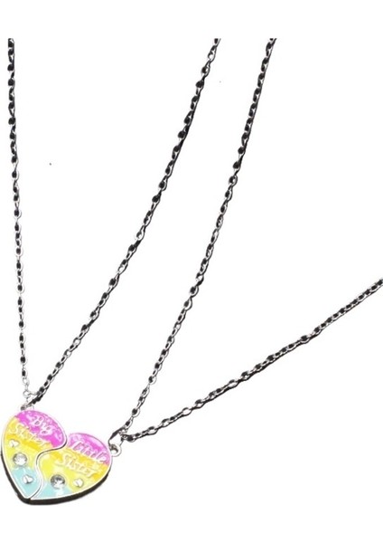 En Iyi Arkadaş Dostluk Kolyesi, Basit Öğrenci Aksesuarı, Bir Çift Kalp Şeklinde Kolye (Yurt Dışından)