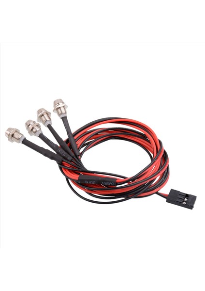 4x 4 LED Işık Kiti 2 Beyaz 2 Kırmızı 3mm Farlar 1/24 Rc Paletli Araba Eksenel SCX24 90081 AXI00002 Yükseltme Parçaları (Yurt Dışından) fırsatları