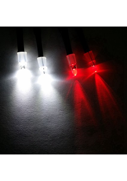 4x 4 LED Işık Kiti 2 Beyaz 2 Kırmızı 3mm Farlar 1/24 Rc Paletli Araba Eksenel SCX24 90081 AXI00002 Yükseltme Parçaları (Yurt Dışından) indirimleri