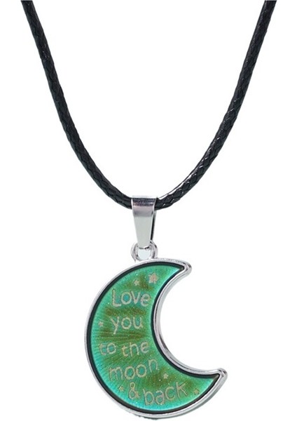 Sıcaklığa Duyarlı Renk Değiştiren Ay Kolye Ucu, Hilal Kolye Ucu, Öğrenciler, En Yakın Arkadaşlar, Çiftler Için Uygundur, Deri Kordon Kolye (Yurt Dışından)