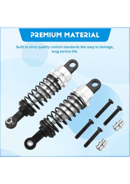 2 Pcs Yağ Ayarlanabilir 65MM Şok Emici Damper Rc Car 1/18 Wltoys A959 A969 A979 K929 Hpı Hpı Hsp Traxxas Losi Tamiya Gümüş (Yurt Dışından) indirimleri