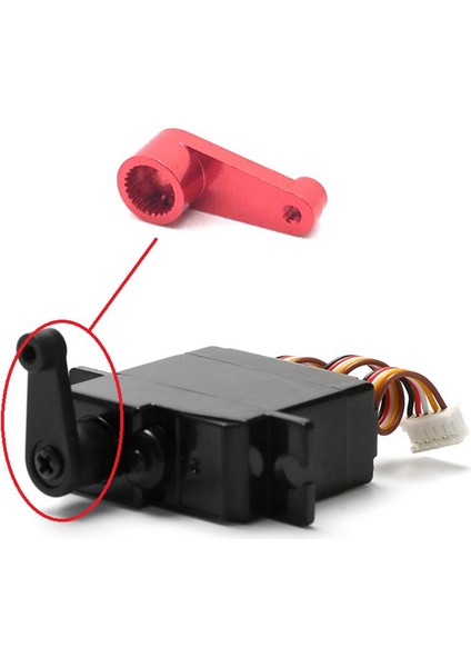 Metal 144001-1263 25T Servo Kol Korna Yükseltme Parçaları Kırmızı 2 Set 144001-1267 Ön ve Arka Salıncak Kolu Şaft Manşonu (Yurt Dışından) modelleri