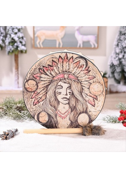 Davul ile Hint Davul Çubukları Manevi Şifa Çakra Dengeleme Yansıma Meditasyon Çerçevesi (Yurt Dışından) modelleri