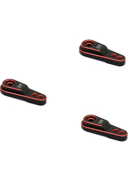 3x Sert Alüminyum Alaşım 25T M3 Direksiyon Bağlantısı Servo Kol Korsası 1/10 Rc Prıgler Traxxas Trx4 Metal Yükseltme Parçaları Kırmızı (Yurt Dışından)
