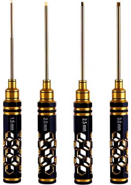 Rc Araç Modeli ve Uçak Modeli Onarım Aracı Titanyum Kaplamalı Blade 1 5 2 0 2 5 3 0mm Altıgen Tornavida Seti (Yurt Dışından)