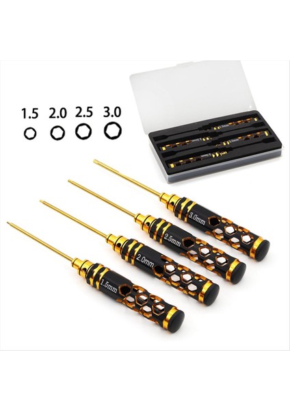Rc Araç Modeli ve Uçak Modeli Onarım Aracı Titanyum Kaplamalı Blade 1 5 2 0 2 5 3 0mm Altıgen Tornavida Seti (Yurt Dışından) modelleri