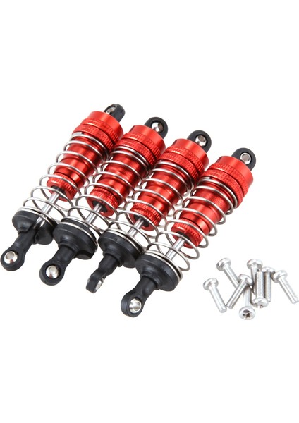 4pcs Metal Şok Emici Damper Yedek Aksesuar Wltoys Için Uyum 144001 1/14 4WD Rc Drift Yarış Araç Parçaları Kırmızı (Yurt Dışından)