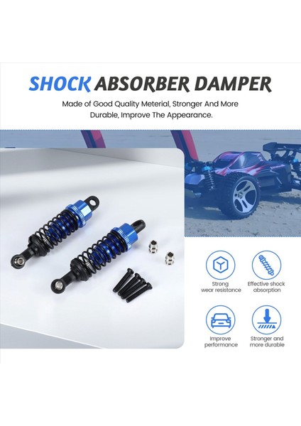 2 Adet Yağ Ayarlanabilir 65MM Şok Emici Damper Rc Araba 1/18 Wltoys A959 A969 A979 K929 Hpı Hsp Traxxas Losi Tamiya Koyu Mavi (Yurt Dışından) fırsatları