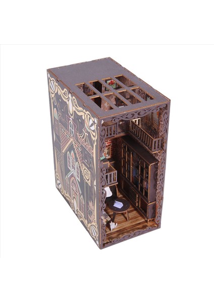 Dıy Book Nook Kit Dıy Bodrum Kitabı Ekle Dekor Sokağı Işıklarla 3D Ahşap Bulmaca Çocuklar/yetişkinler Için Dekoratif (Yurt Dışından) fiyatları