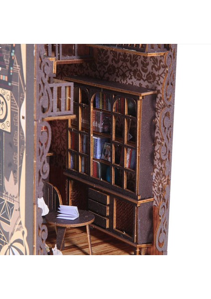 Dıy Book Nook Kit Dıy Bodrum Kitabı Ekle Dekor Sokağı Işıklarla 3D Ahşap Bulmaca Çocuklar/yetişkinler Için Dekoratif (Yurt Dışından) modelleri