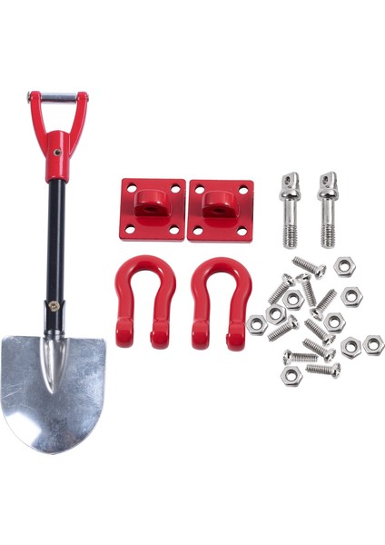 1 10 Ölçekli 3 Pcs Rc Prıgler SCX10 Araç Aksesuarları 1 Pcs Rc D90 Paletli Araba ve 1 Çift Trailer Kancası Için Metal Kürek (Yurt Dışından)