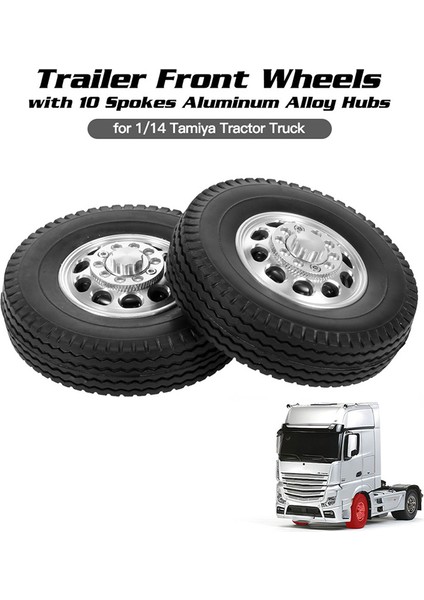 Ön Kauçuk Düşük Yükleyici Tekerlekleri Tamiya Için Cnc Alüminyum Jantlı Lastik Lastik 1/14 Rc Traktör Römork Kamyonu (Yurt Dışından) fırsatları