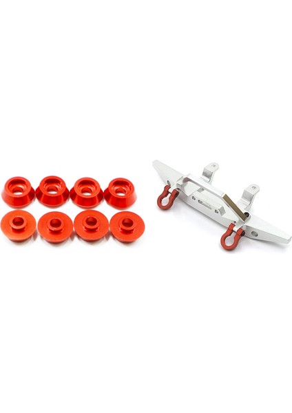 2 Set Rc Araba Parçası 1 Set Metal Bağlantı Çubuğu Vidalı Conta Şim Yasal Rest ve 1 Pcs Metal Ön Tampon (Yurt Dışından)