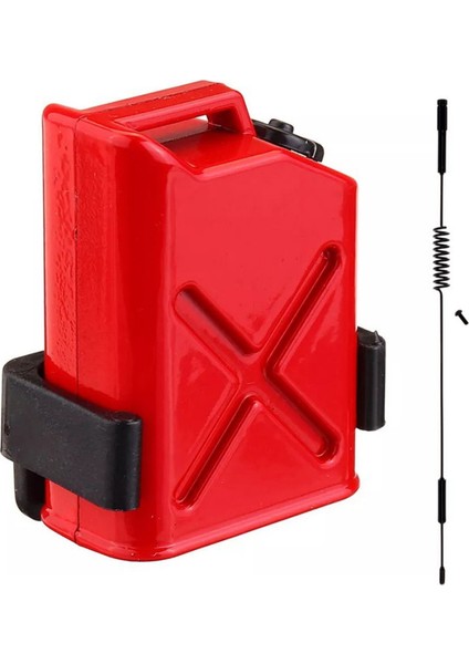1 10 Tamiya CC01 Eksenel SCX10 Için Mini Yakıt Deposu 1/10 Traxxas -4 Için Vidalı Kırmızı ve Antenler - Siyah 290MM (Yurt Dışından)