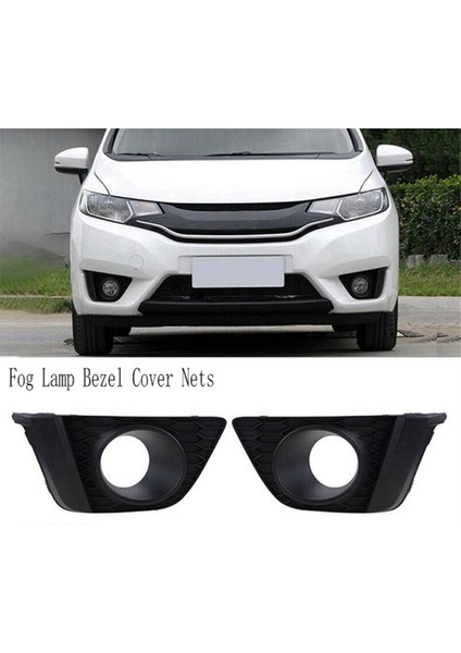 Araba Sis Lambası Çerçeve Kapak Ağları Honda Caz Fit 2015-2017 Ön Tampon Işık Izgarası (Yurt Dışından)