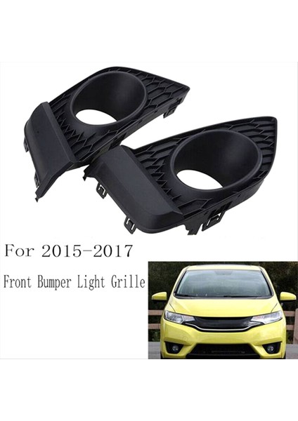 Araba Sis Lambası Çerçeve Kapak Ağları Honda Caz Fit 2015-2017 Ön Tampon Işık Izgarası (Yurt Dışından) fırsatları