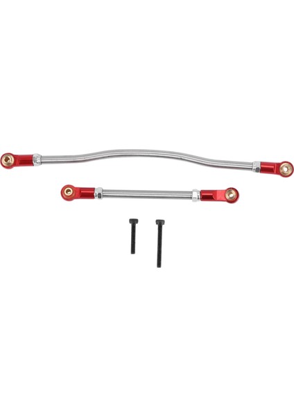2pcs Ayarlanabilir Direksiyon Bağlantı Çubuk Metal Çubuk 1/10 Rc Prıgler Araç Axıal Capra 1 9 Utb AXI03004 Parçalar Kırmızı (Yurt Dışından)