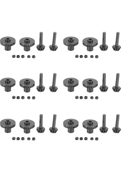 6 Set Çelik Ön ve Arka Aks Dişli Mil Dişliler Wpl B24 B36 C14 C24 Mn D90 D99 MN99S Parçaları Için Yükseltme Aksesuarları (Yurt Dışından)