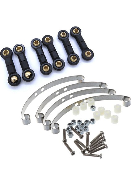 1 Set Çelik Yaprak Yay Süspansiyonu ve 6 Pcs Konnektör Bağlantıları Çubuk Bilyalı Kafa Çubuğu Yükseltme Parçaları (Yurt Dışından)