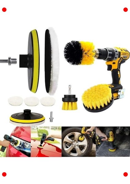 9 Parça Matkap Ucu Temizleme Parlatma Fırça Seti