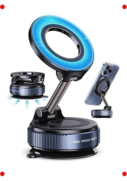 Manyetik Araç Telefon Tutucu - 360° Dönebilir