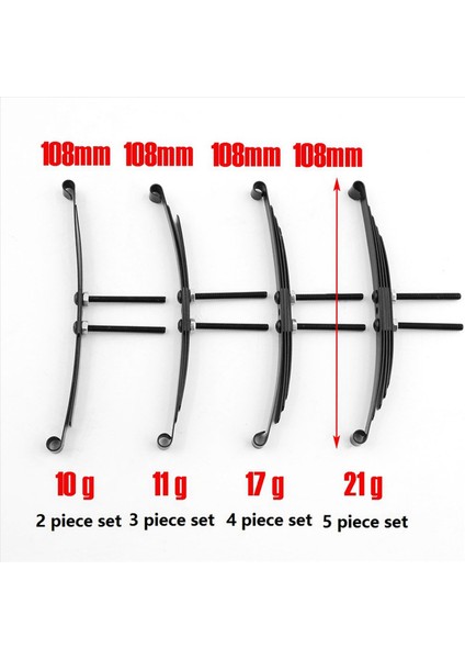 6 1/14 Tamiya Rc Traktör Römorku Kamyon Modeli Için Çelik Yaprak Yaylar Set Parçaları Yedek Aksesuarlar D (Yurt Dışından) modelleri