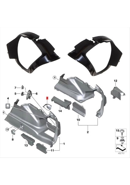 Bmw 5 Serisi M5 X5 Yeni Enerji Için Arka Tampon Dekoratif Panel Bagat Trim Panel 51477373577 51477373578 (Yurt Dışından) fiyatları