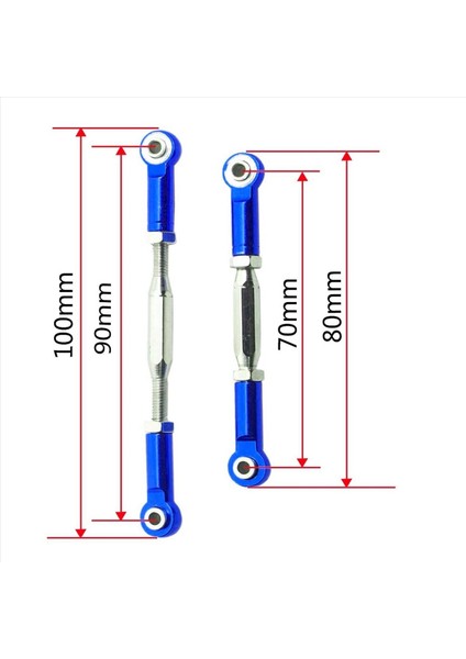 4pcs Metal Ayarlanabilir Direksiyon Bağlantısı Servo Bağlantı Çekme Çubuğu Traxxas Slash 4x4 5807 HQ727 1/10 Rc Araç Yükseltilmiş Parçalar 3 (Yurt Dışından) indirimleri