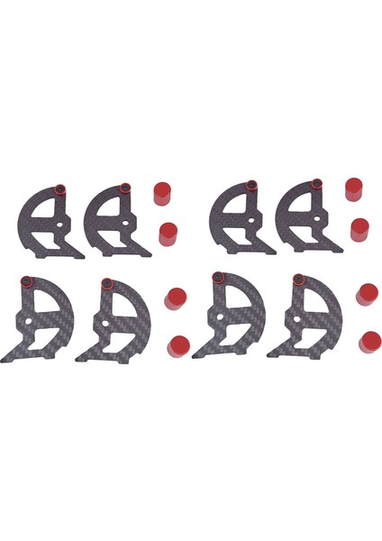 8x Karbon Fiber Rc Araç Tekerlek Lastik Denge Aracı M4 Somun 1/8 1/10 1/12 Off-Rora Buggy Drıft Yol Tur Tur Tururma Rc Araç (Yurt Dışından)