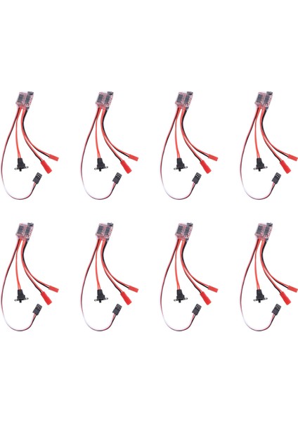 8x 20A Bustophedon Esc Rc Otomobil Kamyonu Teknesi Için Fırçalanmış Hız Kontrolörü (Yurt Dışından)