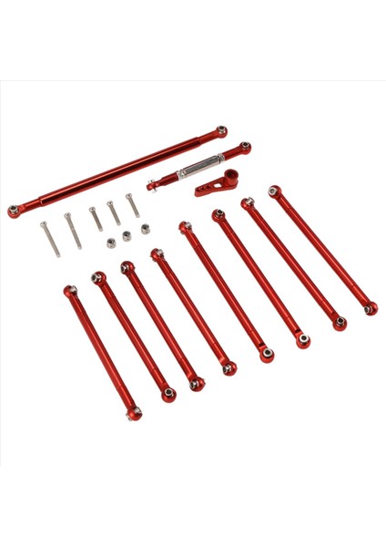 MN86S MN86 MN86KS MN86K Mn G500 Yükseltme Parçaları Metal Çekme Çubuk Direksiyon Servo Bağlantı Çubuğu 1/12 Rc Araç Aksesuarları Kırmızı (Yurt Dışından) modelleri