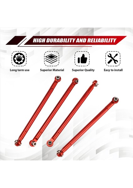 MN86S MN86 MN86KS MN86K Mn G500 Yükseltme Parçaları Metal Çekme Çubuk Direksiyon Servo Bağlantı Çubuğu 1/12 Rc Araç Aksesuarları Kırmızı (Yurt Dışından) fırsatları