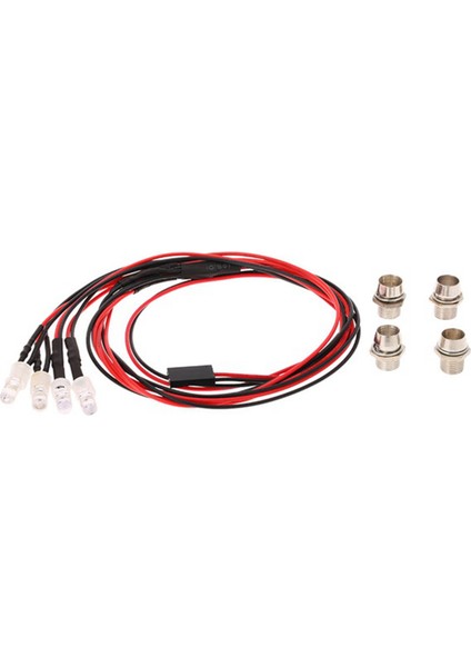 3x 4 LED Işık Kiti 2 Beyaz 2 Kırmızı 1/10 1/8 Traxxas Trx4 Hsp Axıal SCX10 D90 Hpı Rc Car (Yurt Dışından) modelleri