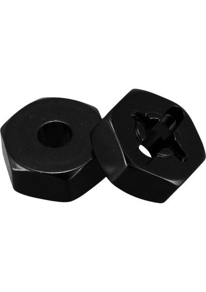 2 Set Alüminyum Alaşım 12MM Birleştirici Tekerlek Hub Hex Adaptör Wltoys 144001 1/14 Rc Araba Yedek Parçaları Siyah ve Gri (Yurt Dışından) modelleri