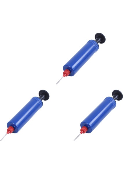 3x Futbol Futbolu Şişme Top El Hava Pompası Iğne Mavisi (Yurt Dışından)