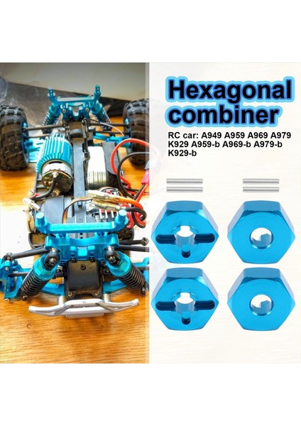 4pcs Altıgen Birleştirici Tekerlek Jant Hex 7mm Yükseltme 12MM Metal Adaptör 1/18 Wltoys A949 A959 A969 A979 K929 1/10 Lastikler (Yurt Dışından) indirimleri