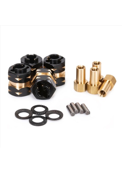Eksenel SCX24 Gladiator Jlu Bronco Deadbolt C10 Için 12X Pirinç Genişletilmiş Tekerlek Merkez Ara Adaptör Aziz Karşı Ağırlık (Yurt Dışından) fiyatları