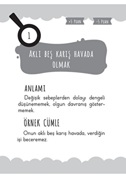 Dikkat & Zeka Geliştirme Oyunlarla Deyim Kartları 50 Kart 9-12 Yaş fırsatları