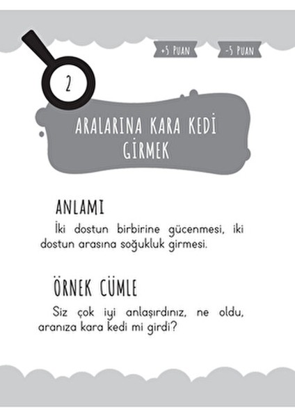 Dikkat & Zeka Geliştirme Oyunlarla Deyim Kartları 50 Kart 9-12 Yaş