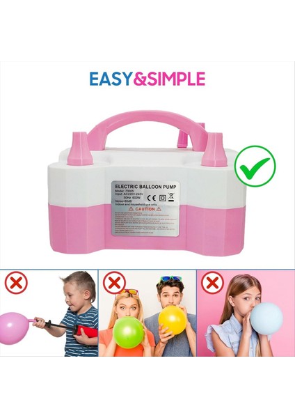 Elektrik Hava Balon Pompası Taşınabilir Çift Nozul Elektrikli Balon Şişiricisi Parti Dekorasyonu Için 600W Us Fişi (Yurt Dışından) fırsatları