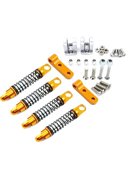 Wpl D12 Için Sabit Braket Montajlı Metal Ön ve Arka Şok Emici 1/10 Rc Araba Yükseltmeleri Parça Aksesuarları Sarı (Yurt Dışından)