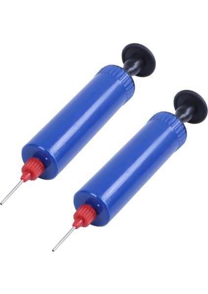 2x Futbol Futbolu Şişme Top El Hava Pompası Iğne Mavisi (Yurt Dışından)