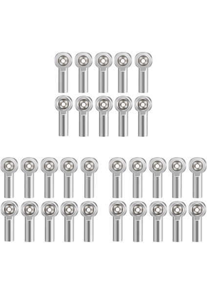 30PCS M4 Metal Kravat Push Bağlantı Çubuğu Uç Bilyalı Başlık 1/10 Rc Kamyon Buggy Paletli Araba (Yurt Dışından)
