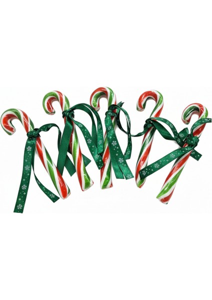 Gaga Mümessillik Yılbaşı Baston Şeker 20 Adet 25 gr Yeşil Kırmızı Beyaz modelleri