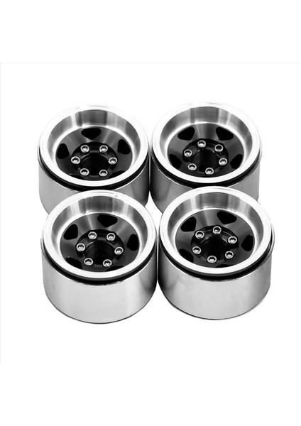 4pcs 1 0 Inç Alüminyum Alaşım Beadlock Tekerlek Göbek Jantları Rc Paletli Araba Eksenel SCX24 1/18 TRX4M Tekerlek Parçaları Siyah (Yurt Dışından) fiyatları