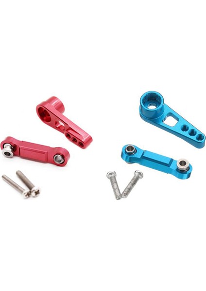 2set 25T Servo Kol Korna Servo Çekme Çubuğu Wltoys A959 A959-B A949 A969 A979 Rc Araba Yükseltme Parçaları Aksesuarları Kırmızı ve Mavi (Yurt Dışından)