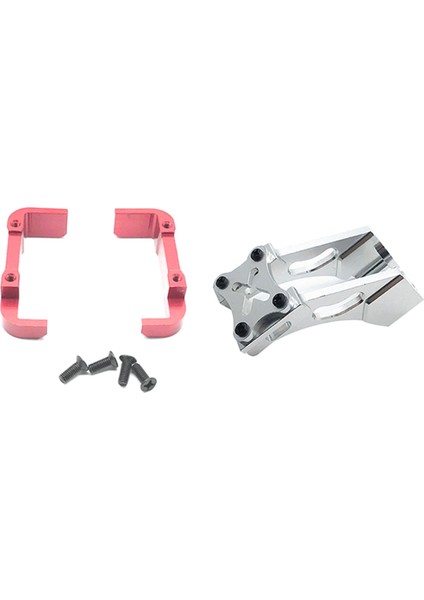 Rc Araç Pil Babası Wltoys Için Montaj Tabanı 144001 1/14 4WD Kırmızı ve Metal Kuyruklu Parçalar Kuyruk Kanadı Ürün Yazılımı Bağlantı Seti (Yurt Dışından)