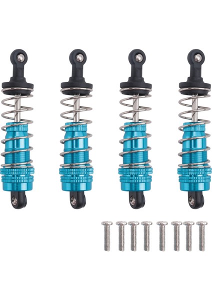 4pcs Metal Şok Emici Damper Yedek Aksesuar Wltoys Için Uyum 144001 1/14 4WD Rc Drift Yarış Araç Parçaları Mavi (Yurt Dışından)