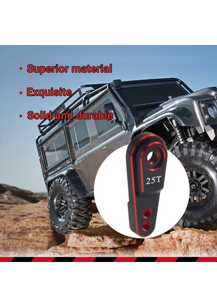 Sert Alüminyum Alaşım 25T M3 Direksiyon Bağlantısı Servo Kol Korsası 1/10 Rc Prıgler Traxxas Trx4 Metal Yükseltme Parçaları Kırmızı (Yurt Dışından) fırsatları